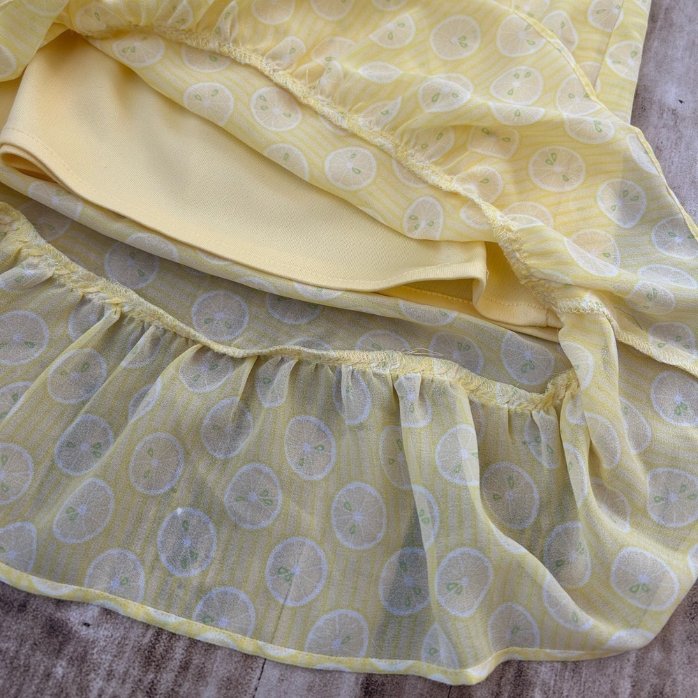 Reitmans Yellow Lemon Summer Ruffle Dress NWT - Picture 10 of 11
